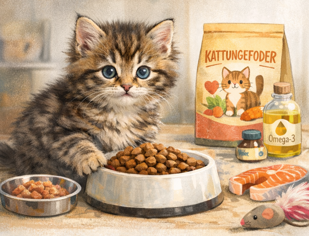 Kattungefoder – vad behöver kattungen?